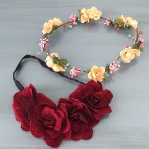 Two flower crowns